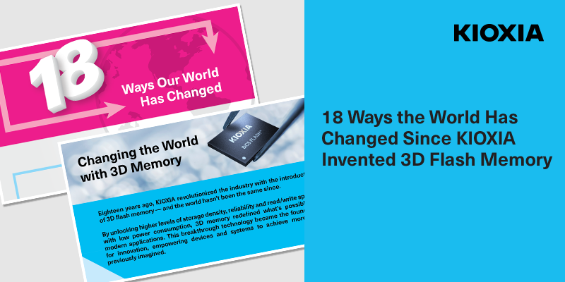 18 Ways the World Has Changed Since KIOXIA Invented 3D Flash Memory